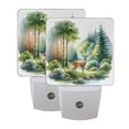 thumbnail image 7 of Beautiful Deer in Forest LED Night Light Dusk to Dawn Sensor 2 Pack Plug-in Soft Light Nightlights for Bedroom Bathroom Nursery Hallway Kitchen, 7 of 7