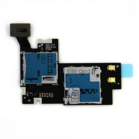 epartsolution-samsung galaxy note 2 ii sgh-i317 sim tray sd card reader card holder memory tray
