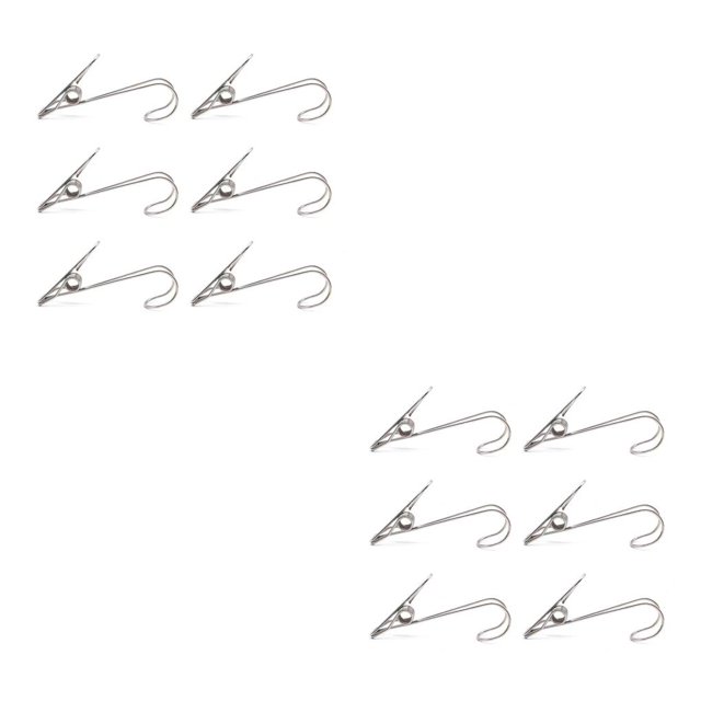 Bearachild 6 uds Clip con gancho colgar Clips de tela sin costuras a prueba de viento plástico fuerte ligero soportes pantalones zapatos ropa Type1 NO1