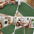 thumbnail image 6 of 3x5 Washable Area Rug, Vintage Dark Non-Slip Rectangle Rug for Living Room Bedroom, Green Linen Texture Farmhouse Indoor Low Pile Floor Mat for Home Decor, 6 of 9