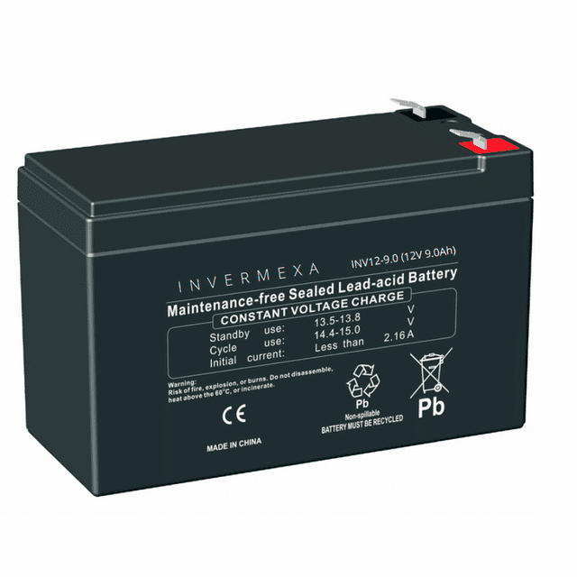Batería Sellada Recargable 12v 9ah Remplazo Sin Mtto Invermexa/ forzaplus INV12-9.0 (12V 9.0Ah)