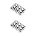 thumbnail image 1 of Cateissary Piedras para enfriar vino Cubitos de hielo de acero inoxidable con caja de almacenamiento Enfriador de aniversario de cumpleaños Type1 NO1, 1 of 6