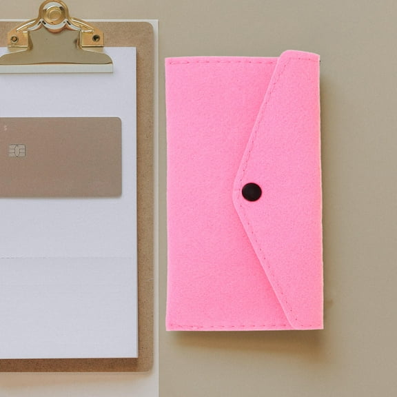 WEUVEB 10Pcs Assorted Color Felt Storage Bags with Snap Button for Travel Use