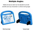 thumbnail image 3 of Portable Heavy Duty Kids Case for Samsung Galaxy Tab A9 8.7" 2023, EVA Shockproof Armor Military Grade Lens Protection Case with Kids Friendly Handle Foldable Stand Bracket Case, Blue, 3 of 10