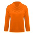 thumbnail image 5 of Cowl Neck Sweater for Women, Yigetop Women's Elegant Casual Sweater Knit Winter Clothes Stylish Long Sleeve Cowl Collar Sweater Pullover Womens Fall Sweaters 2025, orange 3XL, 5 of 5