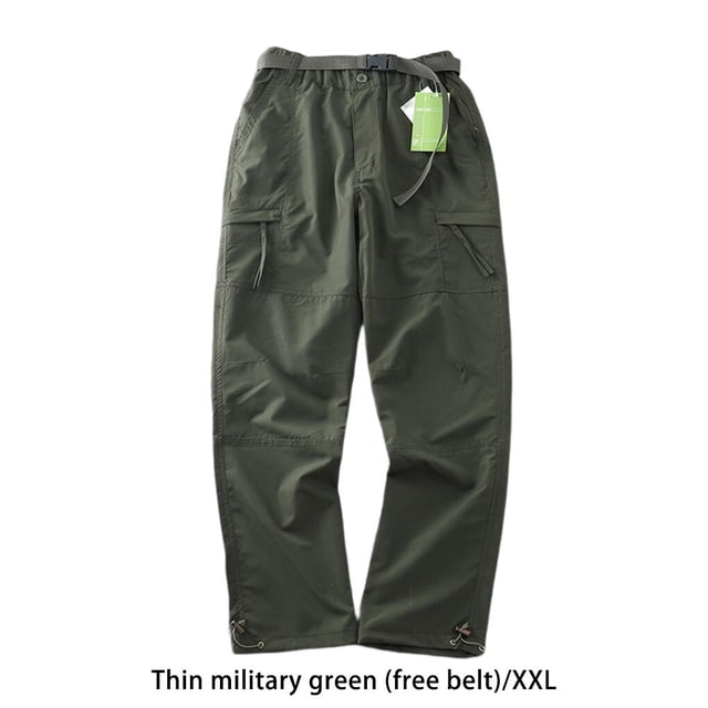 serony Pantalons Coquillage Pantalons de Randonnée Tenue de Camping Protecteur Multi-Usage Sacs Multiples Salopettes Équipement de Chasse Solidité Vert 2TG