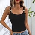 thumbnail image 1 of mfyjkho Camisetas Sin Mangas, Camiseta Sin Mangas De Verano Para Mujer, Cuello Redondo, Cómoda, Lisa, Regular Tops Bohemios Para Mujer Xl, 1 of 7