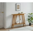 thumbnail image 2 of Kings Brand Furniture Conway Console Table - Functional Narrow Wood Accent Entryway Table with Storage Shelf for Hallway, Front Hall, Entryway, Living Room, Kitchen (Honey Ginger), 2 of 6