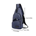 thumbnail image 3 of Strap Bag Crossbody Backpack With USB Hole With Headphone Hole Strap Backpack Hiking Backpack Multipurpose Crossbody Chest Bag, 3 of 7