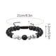 thumbnail image 3 of Fiudx Pulsera Traje Piedra Ojo de Tigre Pulsera Turquesa Piedra Volcánica Tejida, 3 of 7