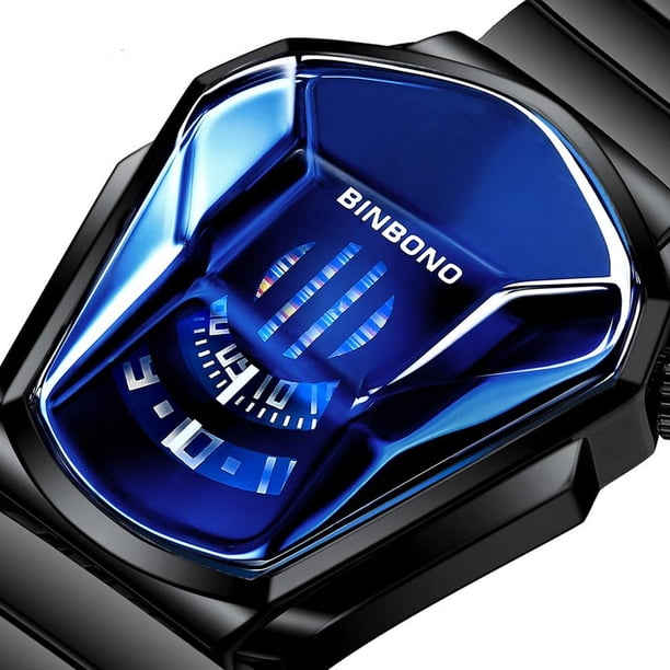 BINBANG Men's Multifunctional Waterproof Steel Band Quartz Watch