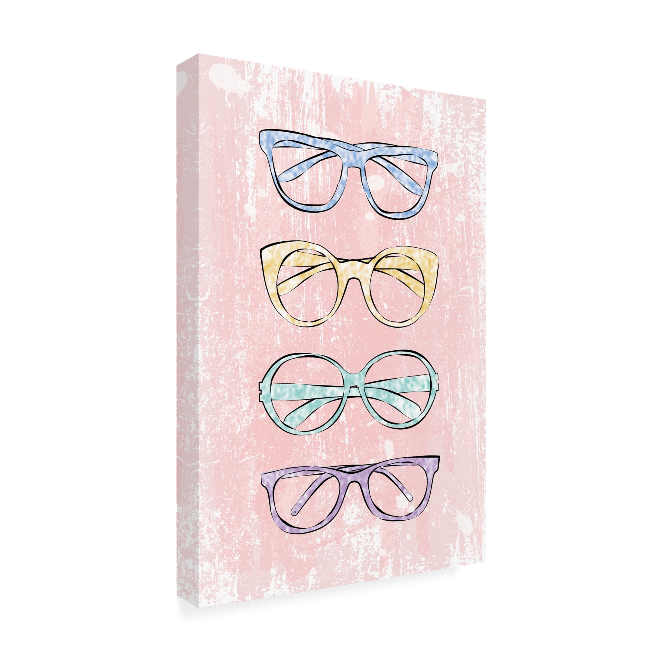 Trademark Fine Art Martina Pink Glasses Canvas Wall Art