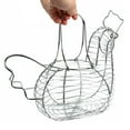 thumbnail image 4 of 1 cesta de almacenamiento de huevos estilo granja, cesta de huevos de diseño de pollo, herramienta de almacenamiento multiusos para Sunnimix Huevo de hierro Huevos Titular de la cesta, 4 of 8