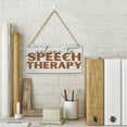 thumbnail image 3 of Funny Farmhouse Style Wood Sign Welcome To Speech Therapy Sign Decor For Room Cafe Restauran Home Hanging Wall Decor Front Porch Bathroom Wooden Sign 6X12 Inch, 3 of 7