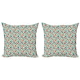thumbnail image 1 of Ambesonne Poppy Flower Throw Pillow Cover 2 Pack, Colorful Spring Garden, 20", Multicolor, 1 of 2