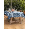 thumbnail image 3 of Outdoor Tablecloth with Umbrella Hole for Patio/Picnic/Party/Camping, Navy Blue Coastal Waterproof Table Cloth Rectangle Table Cover Washable, Vintage Starfish Shell Summer Tropical (54"x 80"), 3 of 9