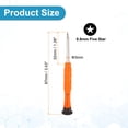 thumbnail image 2 of Juego de 2 destornilladores mini de 0.8mm con cabeza de estrella de cinco puntas, longitud de 87mm para reparaciones de pequeños electrodomésticos, naranja, 2 of 7