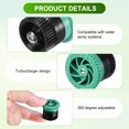 thumbnail image 2 of Uxcell 16-Pack 4A Variable Arc Nozzle, 0.94 in Sprinkler Heads Replacement 3~4 Foot Radius with 16 Filter for Lawns [Black & Green], 2 of 6