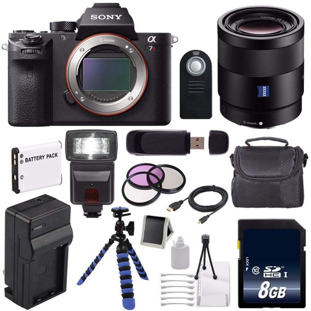 Sony Alpha a7R II Mirrorless Digital Camera (International Model no Warranty) + Sony Sonnar T FE 55mm f/1.8 ZA Lens + 49mm 3 Piece Filter Kit 6AVE Bundle 95