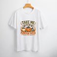 thumbnail image 5 of Rustic Buffalo Plaid Farmhouse Fall Tee, Take Me To The Pumpkin Patch Vintage Grunge Sunflower Pumpkin Women’s Casual Halloween Harvest T-Shirt, 5 of 8