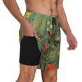 thumbnail image 2 of Balery Botanical Garden With Cats Mens Swim Trunks Swim Shorts for Men Quick Dry Inseam Beach Shorts with Compression Liner Pocket-Small, 2 of 9