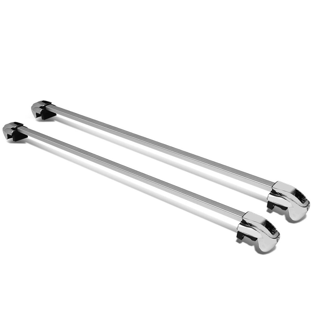 54" Adjustable Pair of Aluminum Square Cross Bar Cargo Roof Racks+Keys