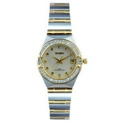 Women's 2-Tone Expansion Band Watch, White Dial