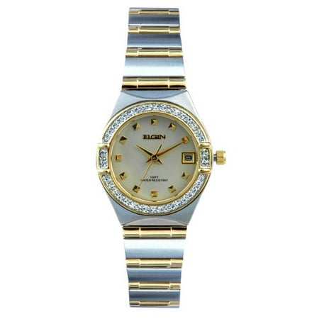 Women's 2-Tone Expansion Band Watch, White Dial