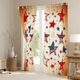 thumbnail image 3 of Manfei Vintage Stars Kitchen Curtains, July 4th Independence Day Black Out Curtains Pack of 2 (42x63 Each), Red White Blue, 3 of 6