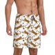 thumbnail image 2 of Balery Leopard Print Pantalones cortos de pijama de punto de algodón para hombre con cinturilla y bolsillos-Small, 2 of 6