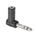 thumbnail image 3 of Adaptador de Conector Uxcell de Macho de 6.35mm a Hembra de 3.5mm 90 Grados para Audio y Video, 3 of 5
