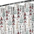 thumbnail image 3 of White Christmas Tree Pattern Shower Curtain 36"x72" ,Bathroom Decorative Shower Curtains Set with 12 Hooks,Modern Waterproof Washable Shower Curtain, 3 of 6