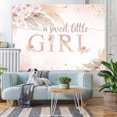 thumbnail image 5 of A Sweet Little Girl Floralpink Baby Shower Backdrop, 5 of 5