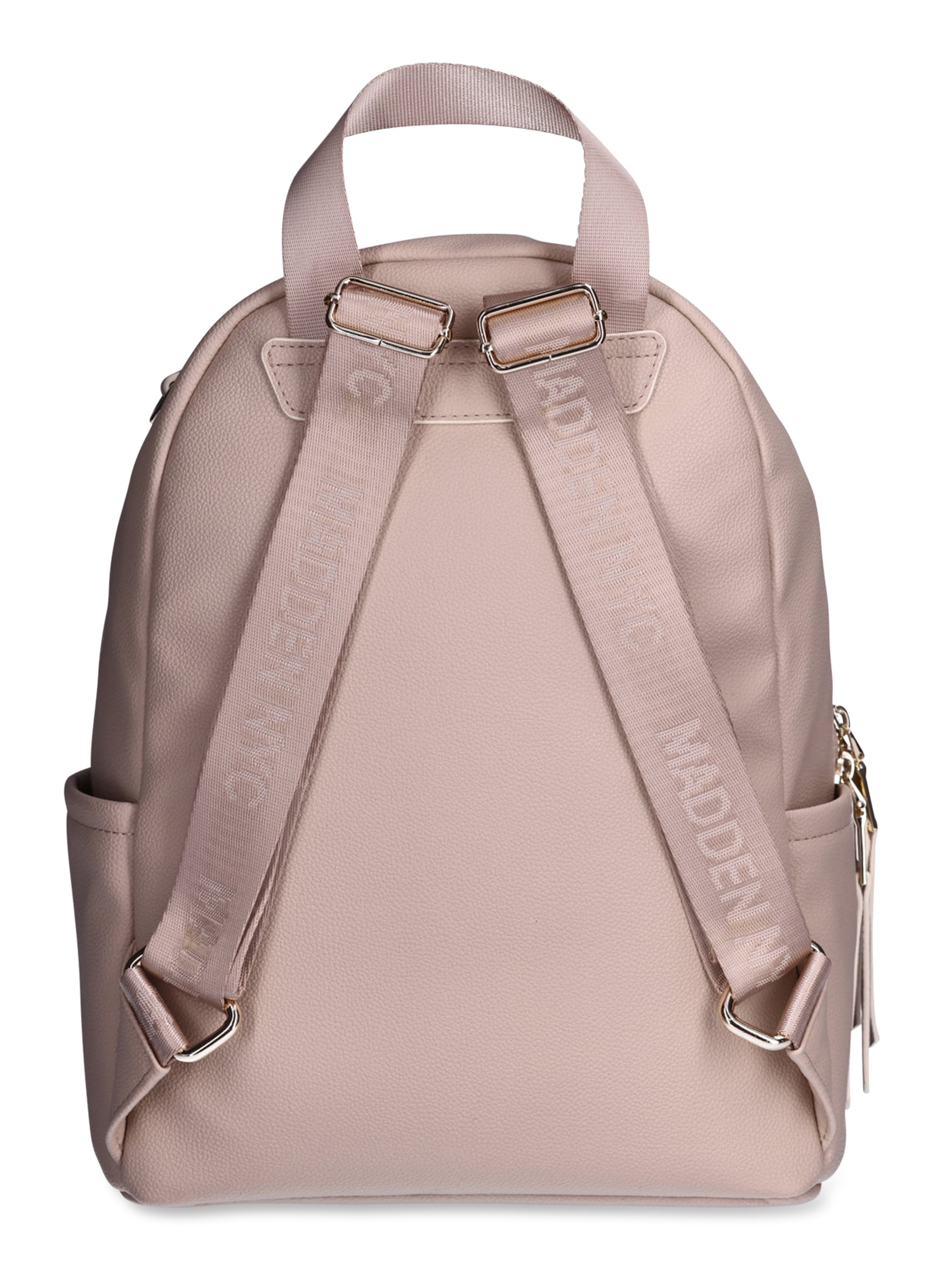 Madden NYC Women's Mini Backpack with Embellished Pouch, Beige
