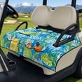 thumbnail image 3 of Pzuqiu Tropical Leaves Quilted Golf Cart Seat Covers Scratch-resistant, Anti-slip, Suitable for Outdoor, Fit for Yamaha Club Car, 3 of 9