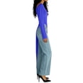 thumbnail image 3 of Gamivast Maxi Dress for Women Scoop Neck Long Sleeve High Slit Tunic Top Longline Shirt Style Casual Outfits Streetwear Fashion Side Split Dress Wear, 3 of 5