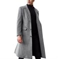 thumbnail image 1 of Winter Men Trench Coat Long Overcoat Jacket Formal Smart Outerwear, 1 of 3