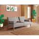 thumbnail image 1 of Sofá Cama Makora Queen Con Memory Foam, Color Gris Claro, Lino Respaldo Reclinable De 3 posiciones. Makora Con Portavasos, 1 of 10