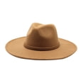 thumbnail image 1 of Sombrero de para hombre, Cosplay nupcial, playa estética, fiesta de compromiso nupcial, moda Marrón claro Yuyangstore sombrero de jazz, 1 of 8