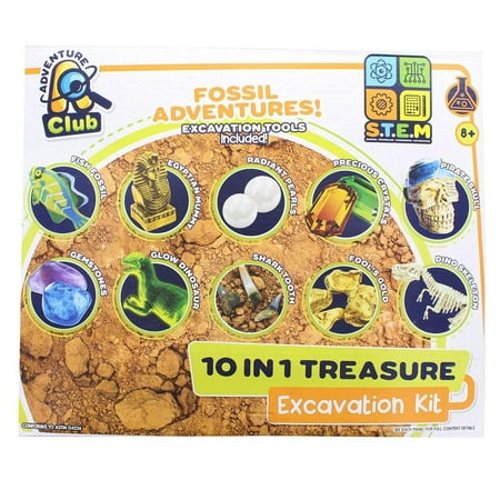 Fossil Adventures 10-in-1 Treasure Excavation Kit