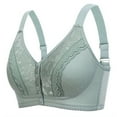 thumbnail image 3 of ATOYSOY Bras for Older Women Front Closure Push Up Bra Breathable Lace Underwire Bra (Green,36), 3 of 4