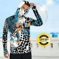 thumbnail image 5 of Rvwovn Men's UPF 50+ Hooded UV Protection Shirt with Mask, Camo Outdoor Fishing Sun Hoodie, 5 of 7