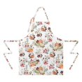 thumbnail image 2 of Fall Pumpkins Leaves Pattern Apron-Garden Aprons for Women with Pockets-Cotton Linen Waterproof Kitchen Cooking Gardening Aprons Adjustable for Kitchen,Cooking,BBQ and Salon 33"x27", 2 of 7