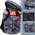 thumbnail image 4 of Bolsa de almacenamiento de lana, bolsas de tejer, bolsas de tejer con estampado funky para almacenamiento de lana y agujas, organizadores de viaje para tejer, soporte para hilo, 4 of 5