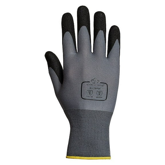 Superior Glove Blk Pvc Ctdgrey Lnrsz 11,PK12 S13BPVC-11