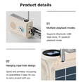 thumbnail image 3 of Mini Portable FM Radio Outdoor Solar Radio Bluetooth Speaker with Colorful Light Support Handsfree Call -A, 3 of 5