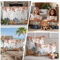 thumbnail image 5 of Orange Blue Thanksgiving Fall Outdoor Waterproof Pillow Covers, Autumn Botanical Pumpkins Decorative Square Throw Pillowcase Sofa Cushion Sham for Patio/Couch/Chair, 20"x20" 2 Pack, 5 of 8
