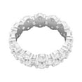 thumbnail image 3 of Sterling Silver Full Eternity Garland Ring Cluster with Simulated Diamond Wedding Ring For Women (10.5), 3 of 6