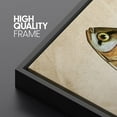thumbnail image 4 of PixonSign Framed Canvas Print Wall Art Yellow and Brown Striped Bass Animals Fish Illustrations Realism Nautical Portrait Colorful Multicolor Ultra for Living Room, Bedroom, Office - 24"x36" Black, 4 of 5