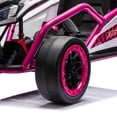 thumbnail image 2 of 24v Ride on Toys for Big Kids, 400w 7.5 Mph Electric Go Kart W/Front Eva Wheel, Music & Lights, Suspension, Bluetooth, 5 Point Harness, Kids Electric Car Pink, 2 of 9